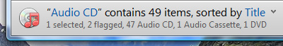A versatile bottom pane containing not only statistics, but also shortcuts to common features