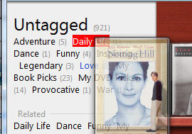 Using drag & drop on the tag view