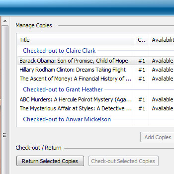 MediaMan Library copy management